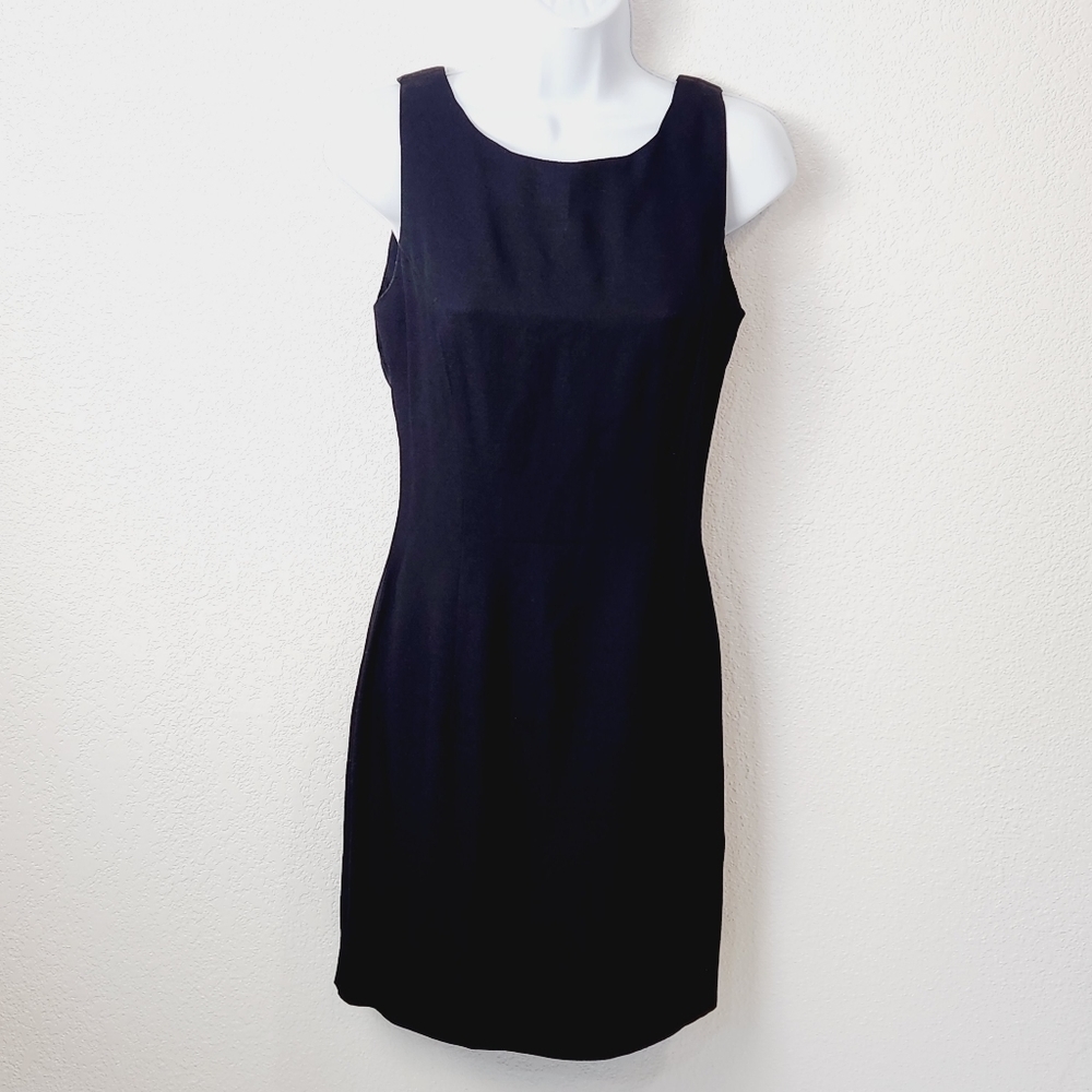 JESSICA McClintock Gunne Sax Vintage Little Blk Dress with Deep V Back Size 5/6